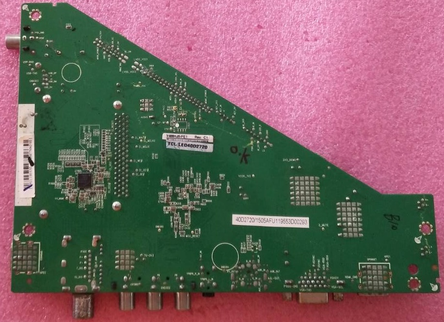 เมนบอร์ดทีวีทีซีแอล TCL ของแท้มือสองถอดจากเครื่อง รุ่นLED40D2720 :LED40D2730 :40-T31T0T-MAD2HG เบอร์จอV400HJ6-PE1