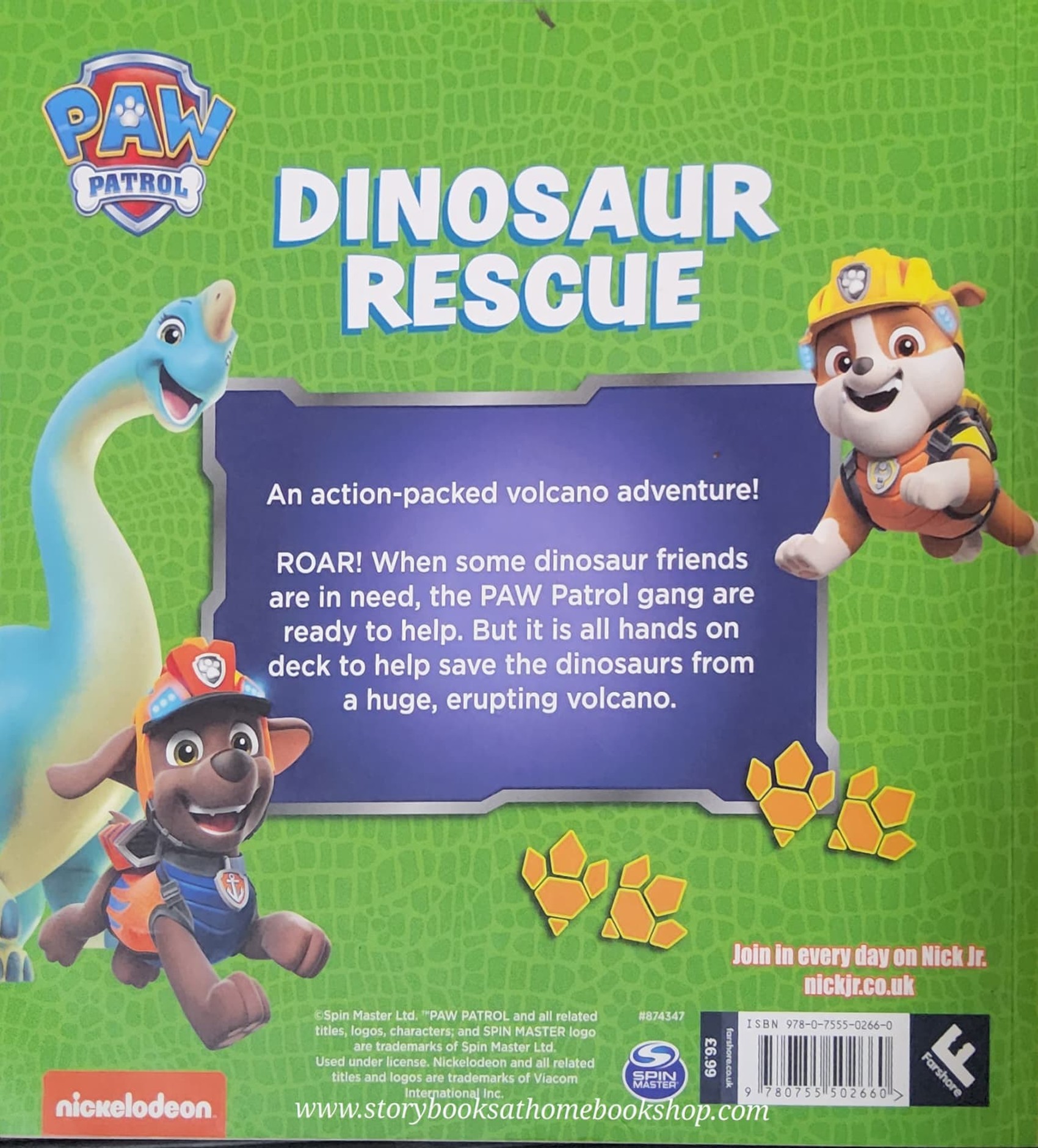 หนังสือนิทานปกอ่อน** 🍅🍅PAW PATROL:DINOSAUR RESCUE