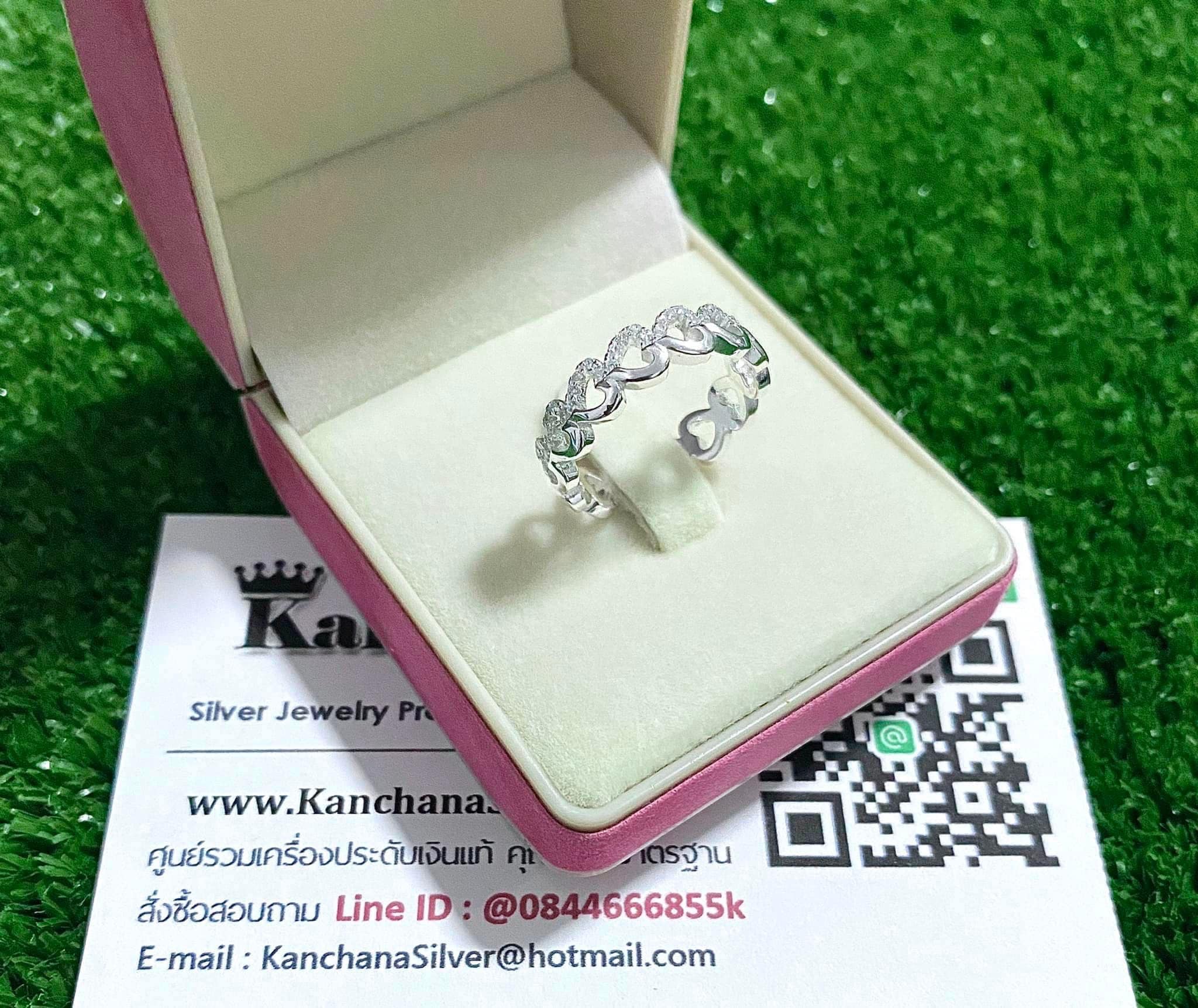 แหวนเงินแท้ ประดับเพชร งานสวยๆ ไซส์ size 49, 50, 51, 52, 53, 54, 55, 56, 57, 58, 59