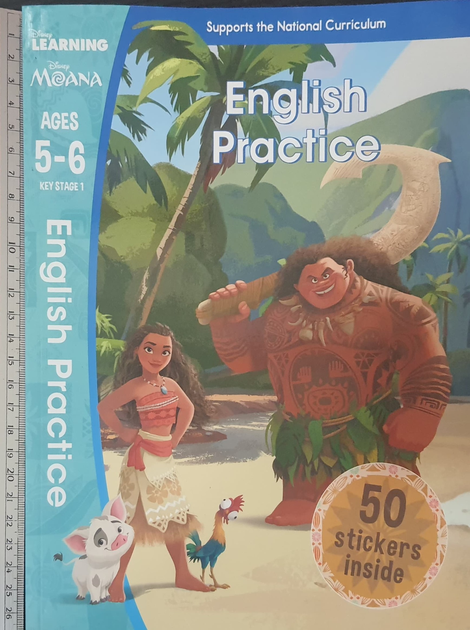 PRACTICE BOOKS ** 🍅DISNEY MOANA:ENGLISH PRACTICE AGE 5-6