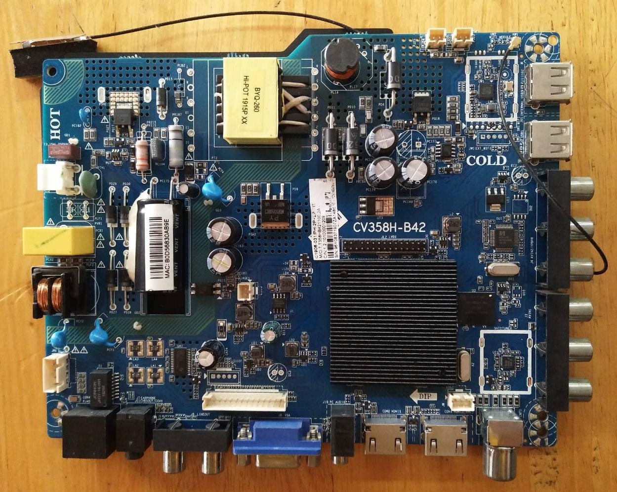 One Board HYUNDAI(วันบอร์ด ฮุนได)อะไหล่แท้/ของถอด รุ่นCHD-TD320F8