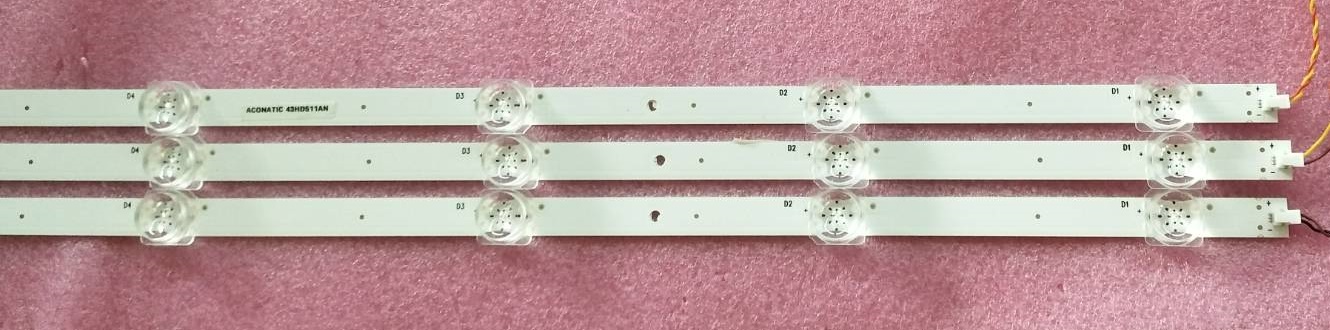 หลอดแบล็คไลท์ทีวี อะโคเนติค ACONATIC หลอดของแท้มือสองถอดจากเครื่อง ใช้กับรุ่น43HD511 (LED 8*3 แถว)