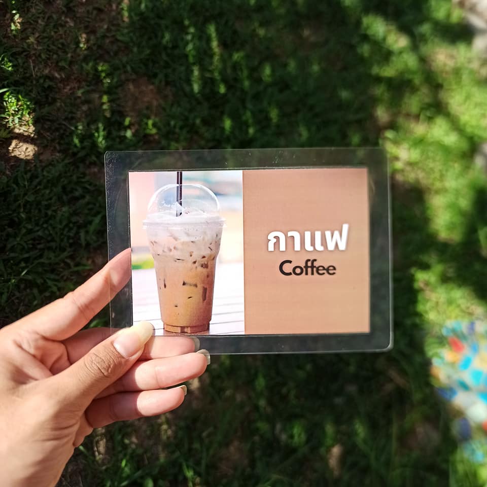 ป้ายเมนูสำเร็จรูป A6 - 6 แผ่น | ชาไทย, ชาเขียว, นมสด, นมเย็น, กาแฟ, โกโก้ | เมนูเครื่องดื่มขายดี พร้อมใช้งาน
