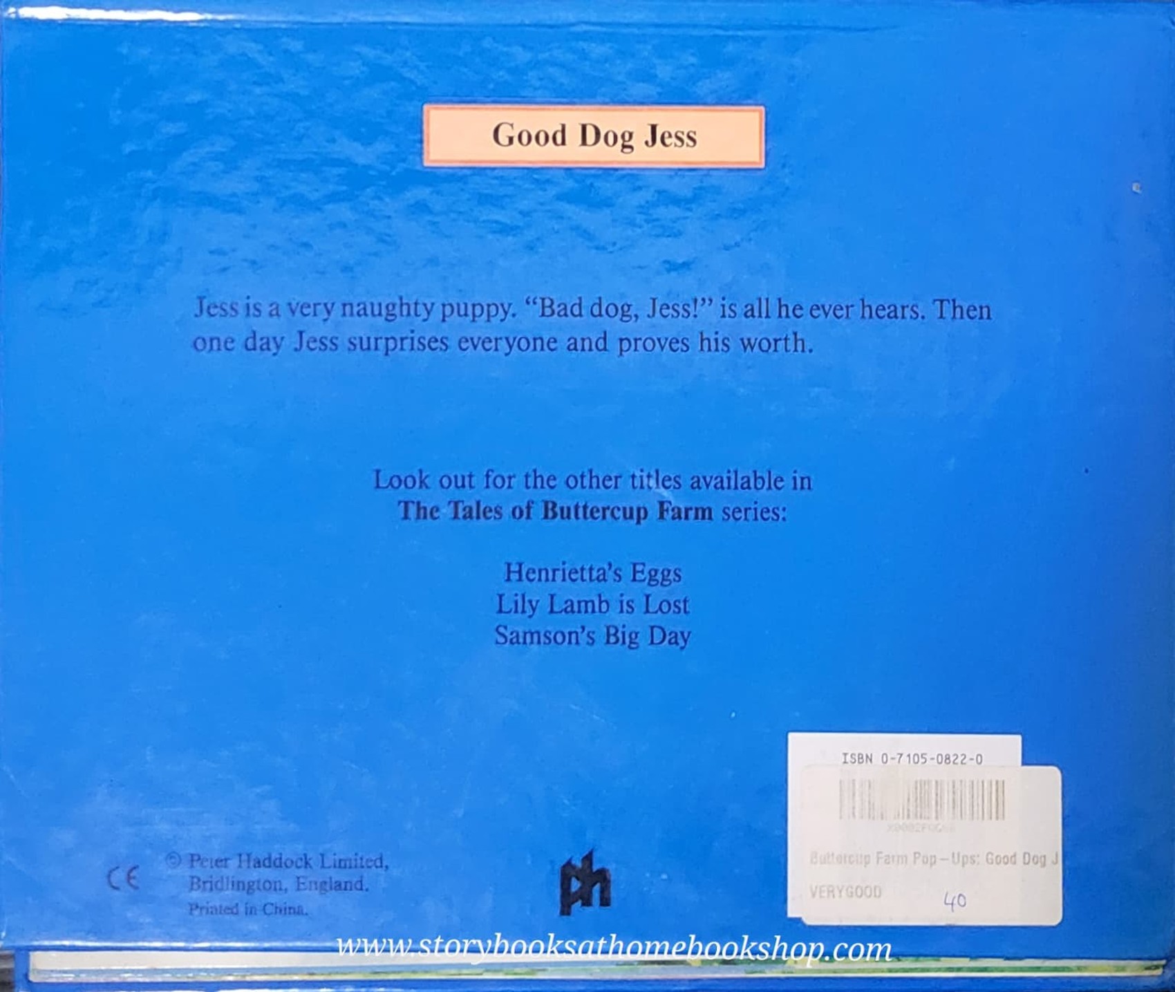 POP-UP BOOK** ♥️TALES OF BUTTERCUP FARM GOOD DOG JESS