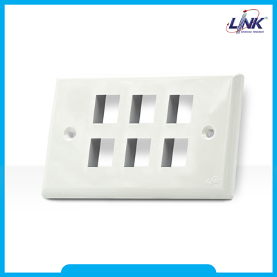 SHINY FACE PLATE 6 PORT