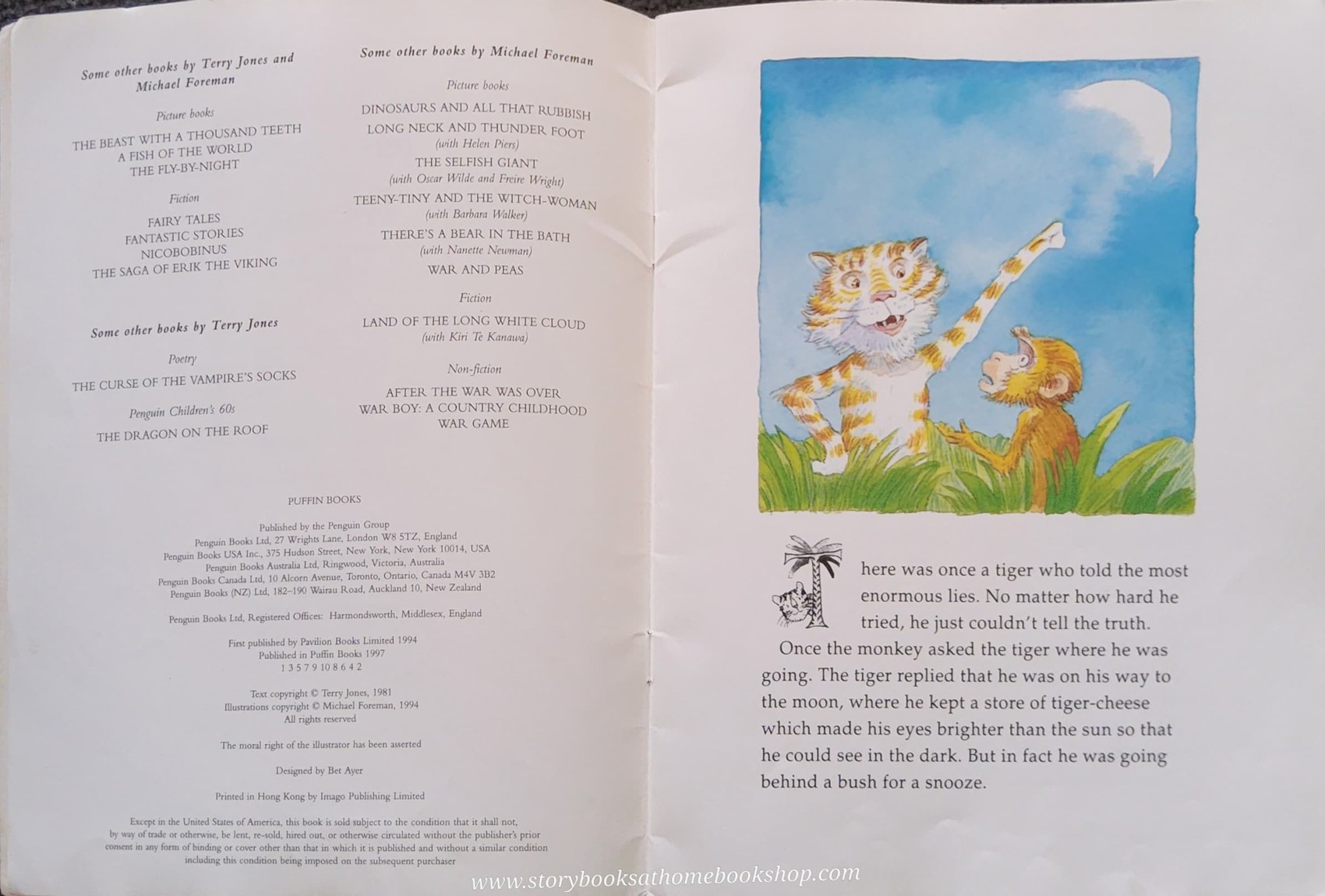 หนังสือนิทานปกอ่อน** 🍅THE SEA TIGER BY TERRY JONES