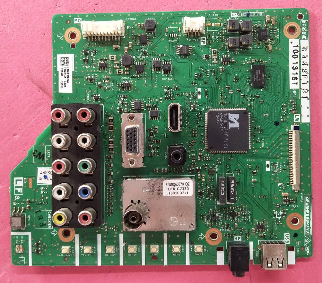 Main Board SHARP (เมนบอร์ด ชาร์ป) อะไหล่แท้/ของถอดจากเครื่อง ใช้กับรุ่น :LC-32LE340M พาร์ท QPWBNF998WJN2