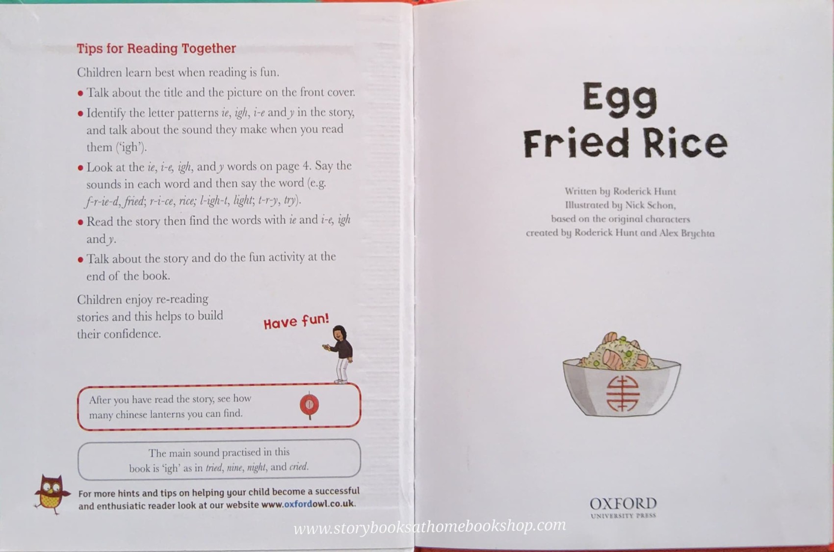 หนังสือนิทานปกแข็ง** 🍅🍅READ WITH BIFF,CHIP&KIPPER:EGG FRIED RICE PHONICS LEVEL5