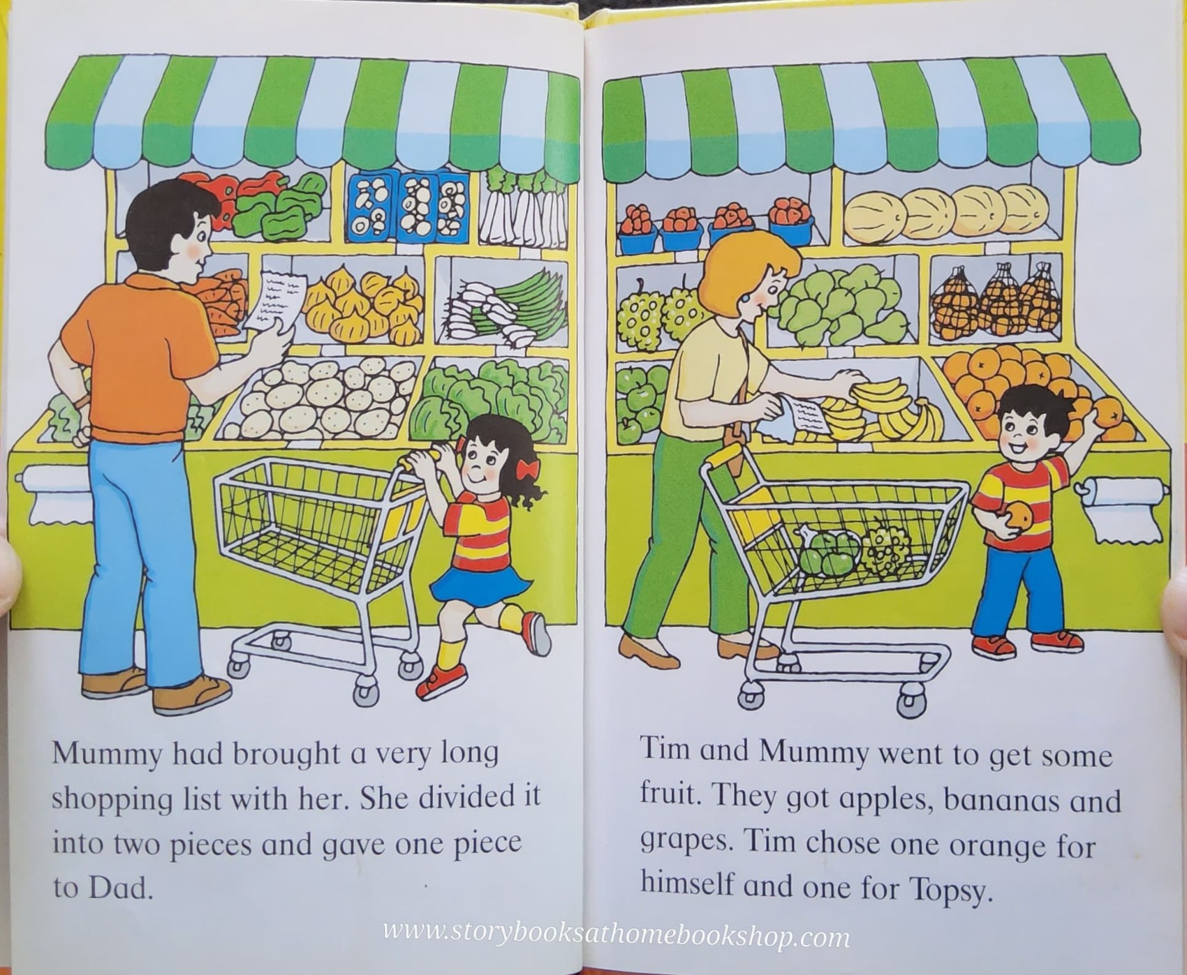 หนังสือนิทานปกแข็ง** 🍅🍓TOPSY+TIM LITTLE SHOPPERS