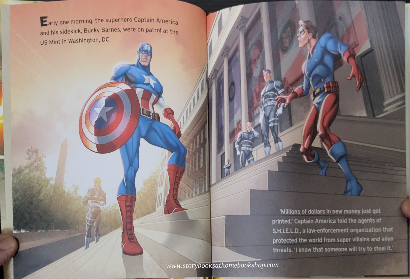 หนังสือนิทานปกแข็ง** 🍅🍓A TREASURE COVE STORY:MARVEL CAPTAIN AMERICA: HIGH-STAKES HEIST!