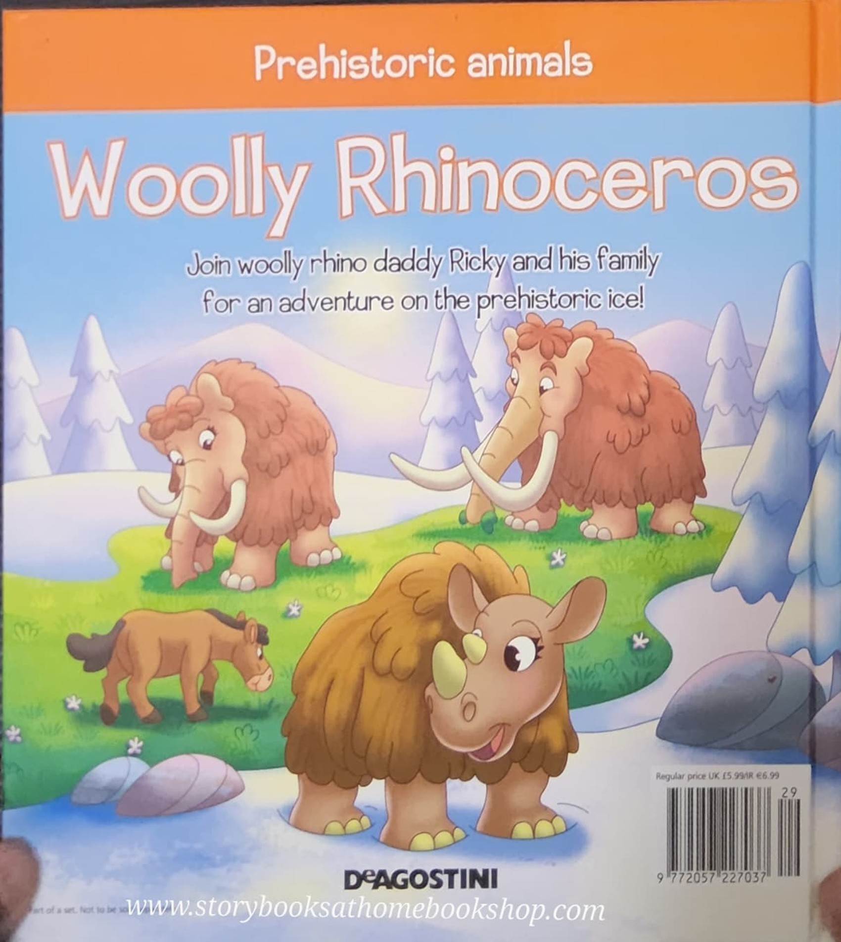 หนังสือนิทานปกแข็ง** 🍅🍓DINOSAURS&FRIENDS READ.LEARN.PLAY:PREHISTORIC ANIMALS:WOOLLY RHINOCEROS #29