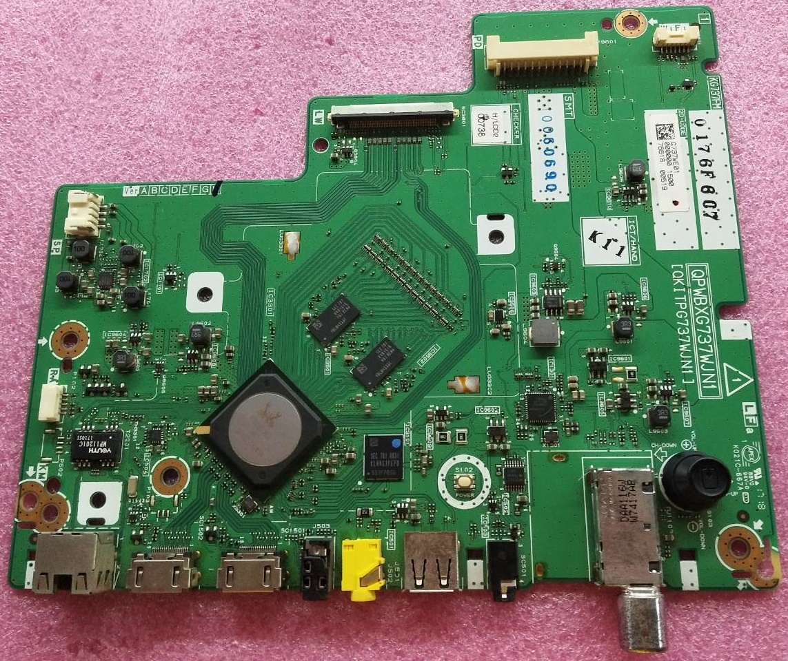 เมนบอร์ดทีวี ชาร์ป SHARP ของแท้มือสองถอดจากเครื่อง รุ่นLC-40LE380X พาร์ทQPWBXG737WJN1