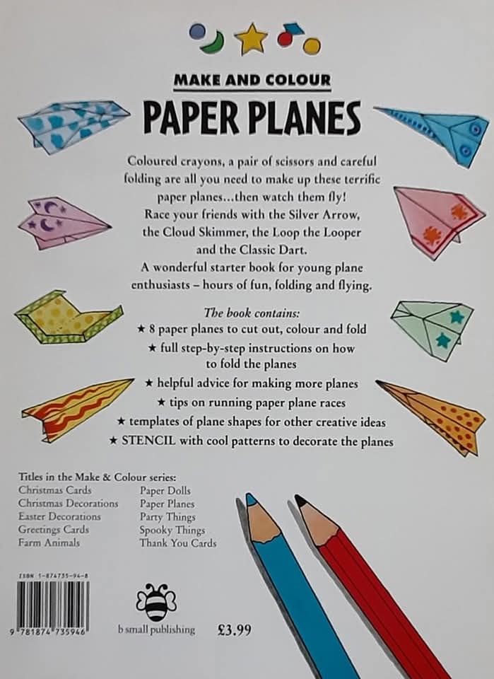 ACTIVITIES BOOK** ð
ðMAKE AND COLOUR PAPER PLANES PLUS STENCIL
