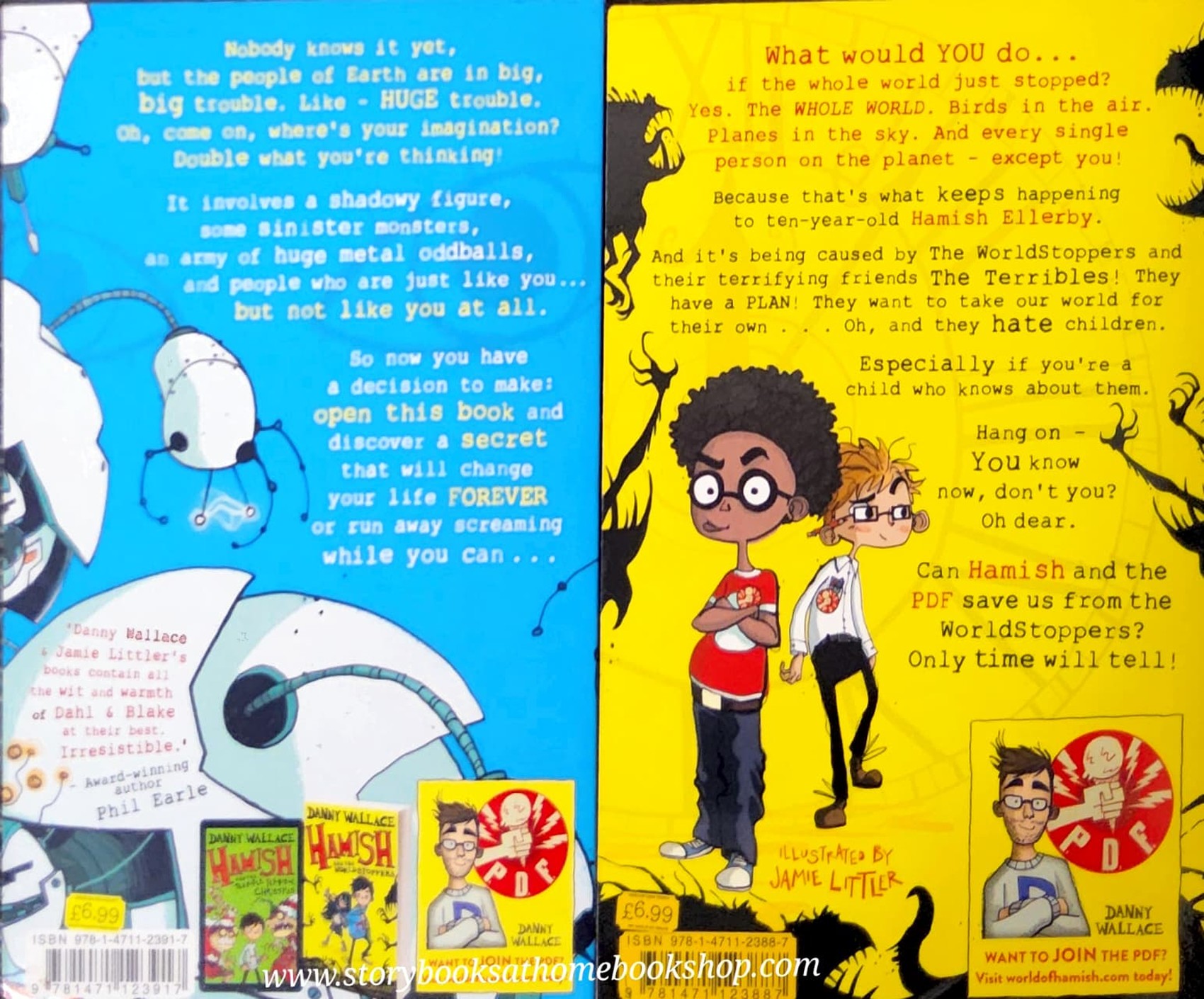 วรรณกรรมเยาวชน** 🍅[SET 2 BOOKS] HAMISH AND THE NEVER PEOPLE+THE WORLD STOPPERS BY DENNY WALLACE