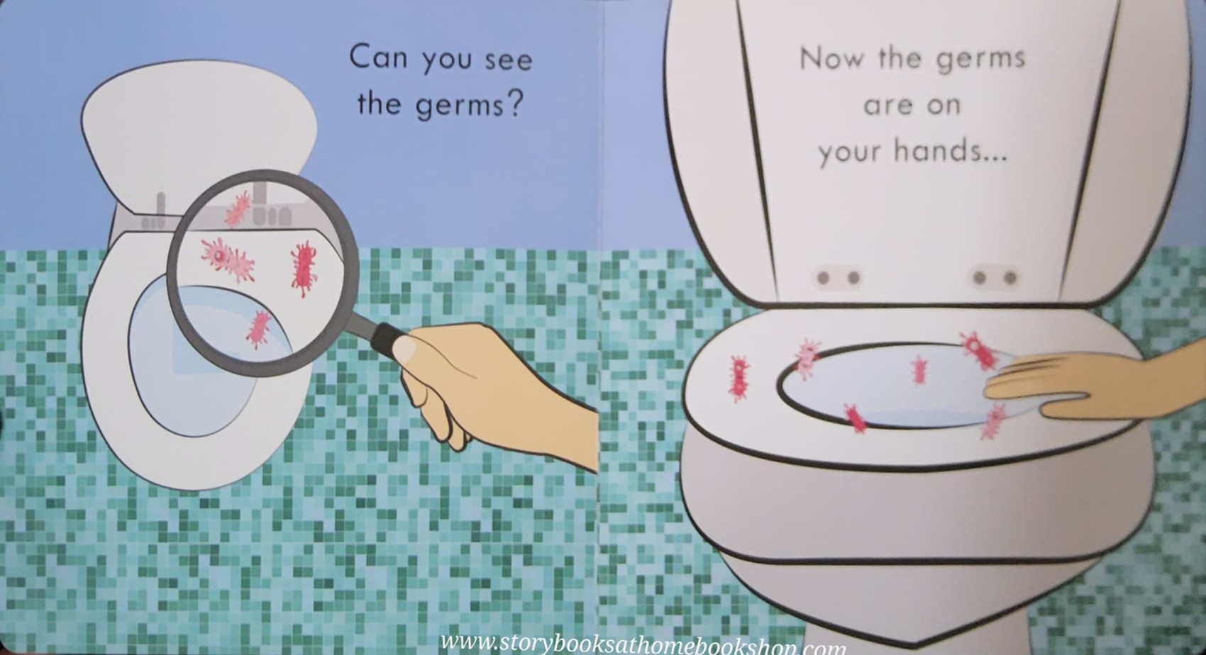 BOARD BOOK** 🍅A GERM'S JOURNEY DIRTY HANDS! CLEAN HANDS!