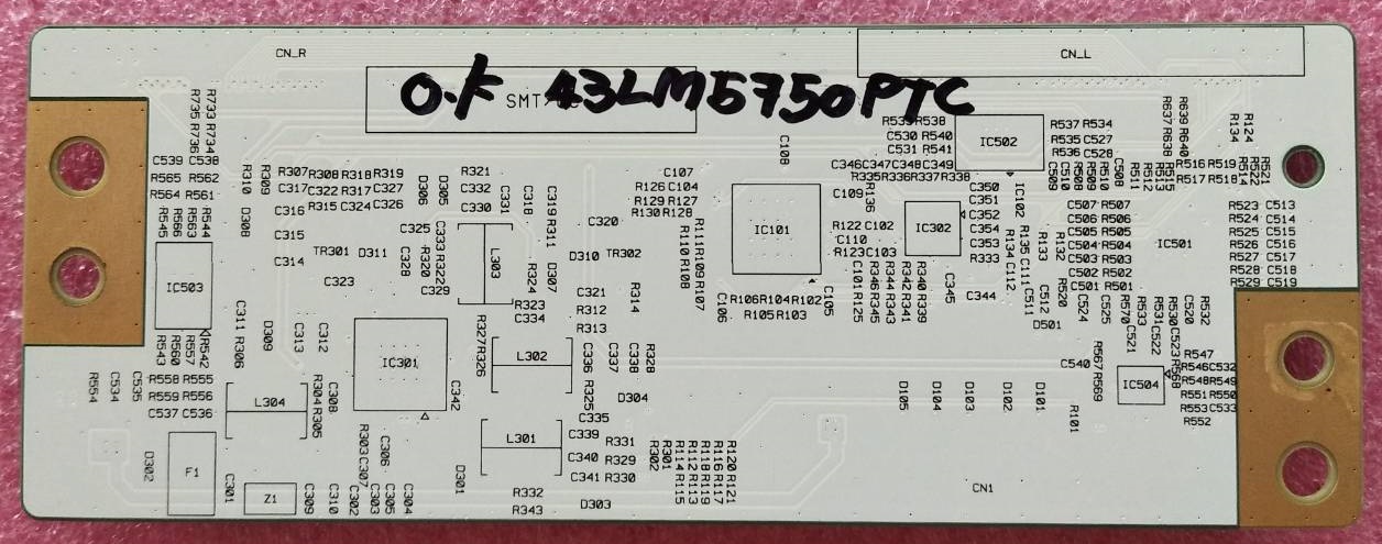 ทีคอนทีวีแอลจี LG ของแท้ถอดจากเครื่อง ใช้กับรุ่น 43LM5750 พาร์ทHV430FHBF9D