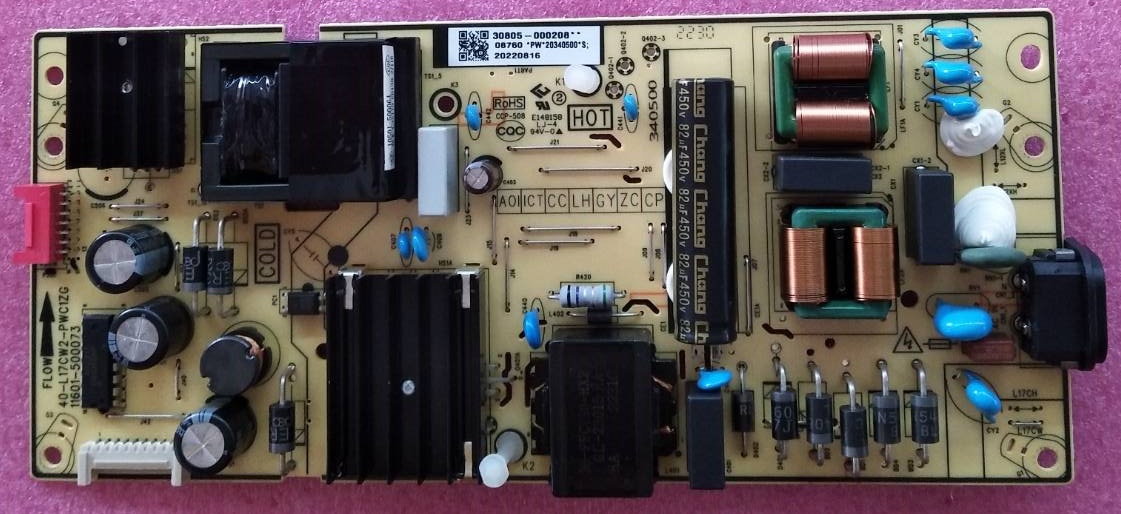 เพาเวอร์ซัพพลายทีวี ทีซีแอล TCL ของแท้ถอดจากเครื่อง รุ่น 55C636 55C635 พาร์ท40-L17CW2-PWC1ZG 11601-500073
