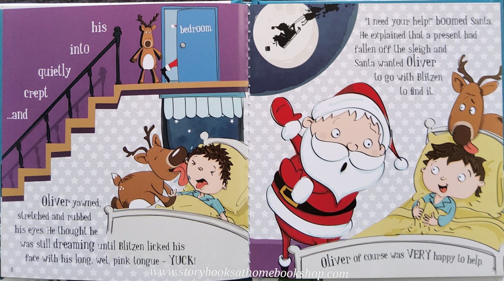 หนังสือนิทานปกแข็ง** 🍅🍅OLIVER SANTA NEEDS YOUR HELP!