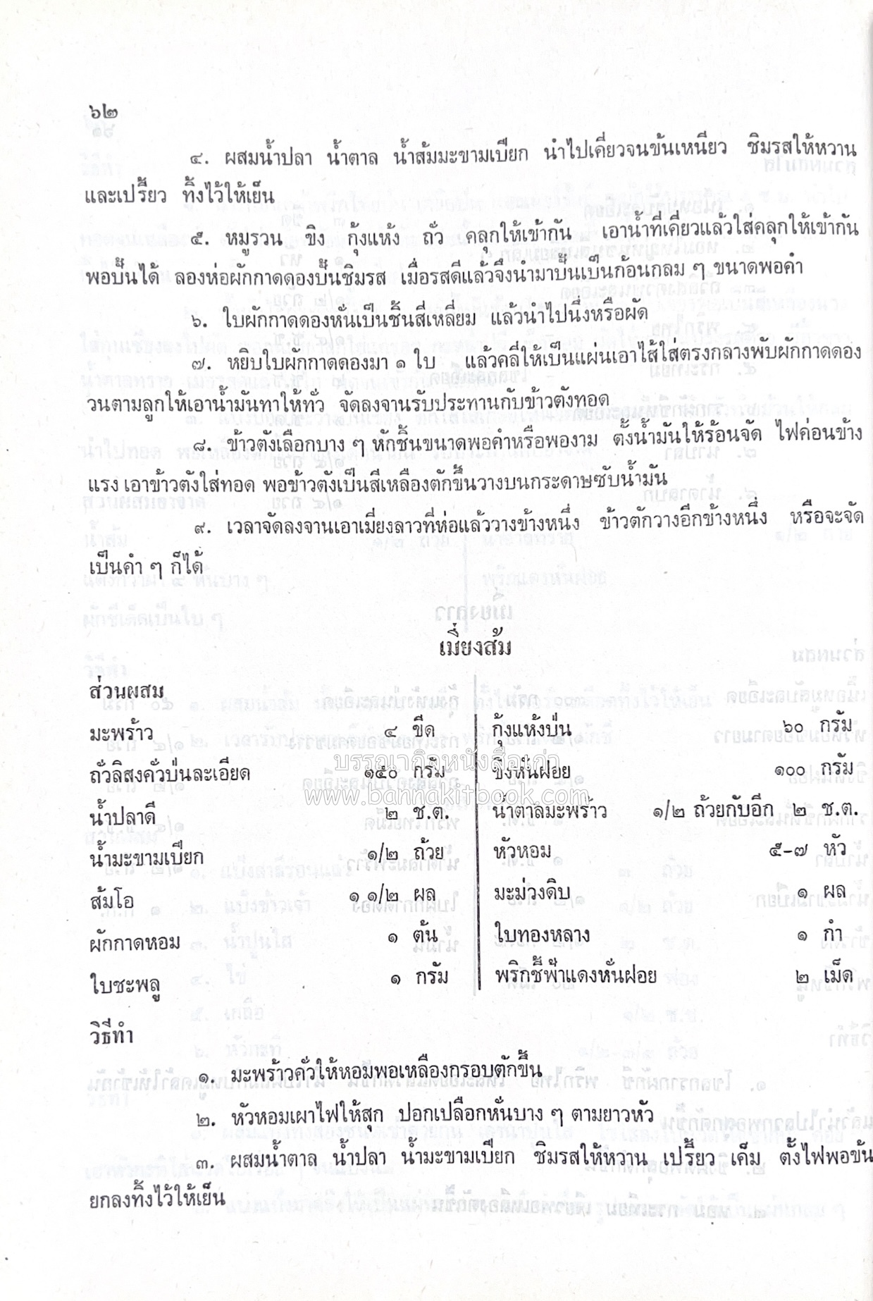 ตำรับอาหารไทย เกร็ดความรู้การประกอบอาหาร หนังสืออนุสรณ์หม่อมหลวง อาภรณ์ ปัตตะโชติ (ตำหนิ).