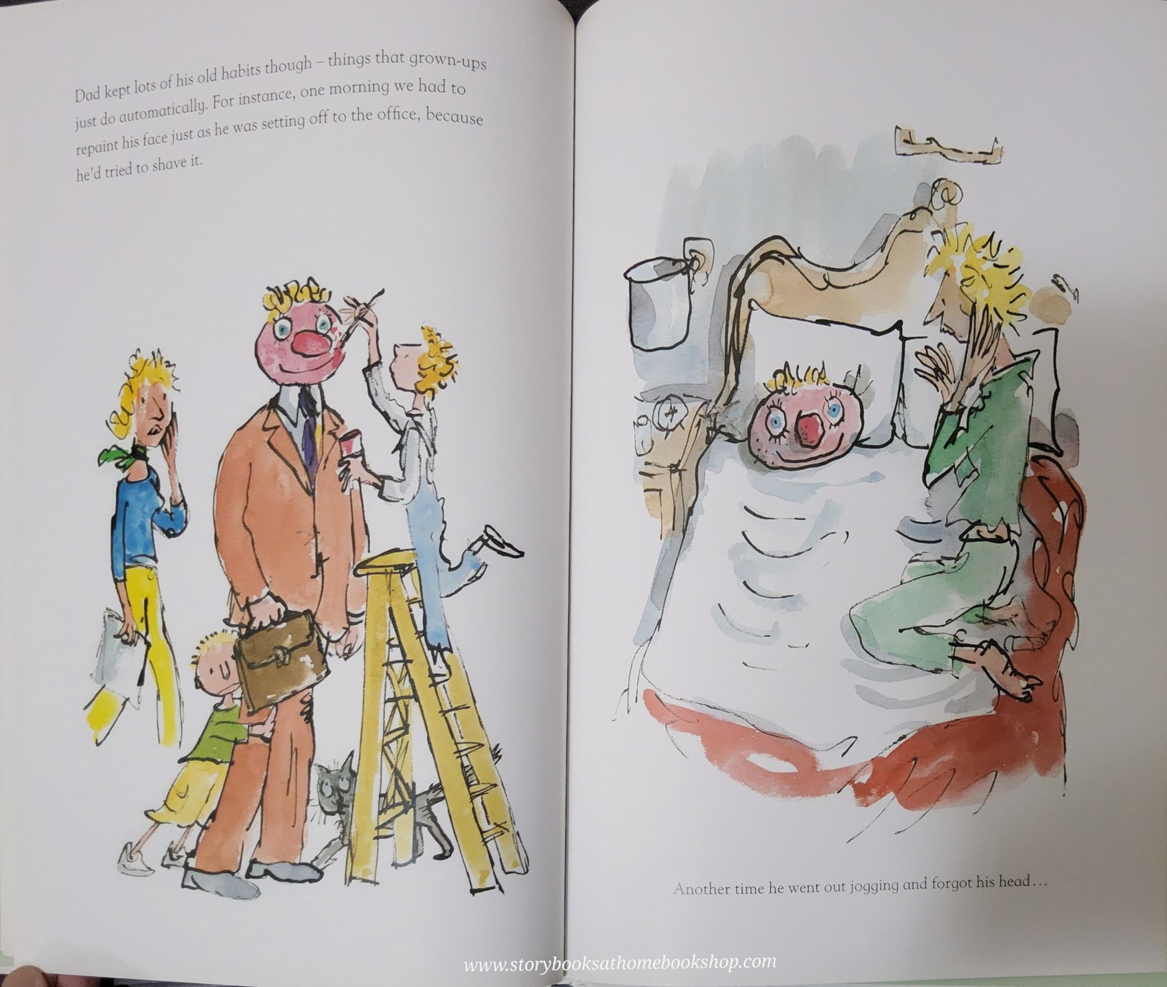 หนังสือนิทานปกแข็ง ** 🍅🍓DADDY LOST HIS HEAD BY QUENTIN BLAKE&ANDRE BOUCHARD
