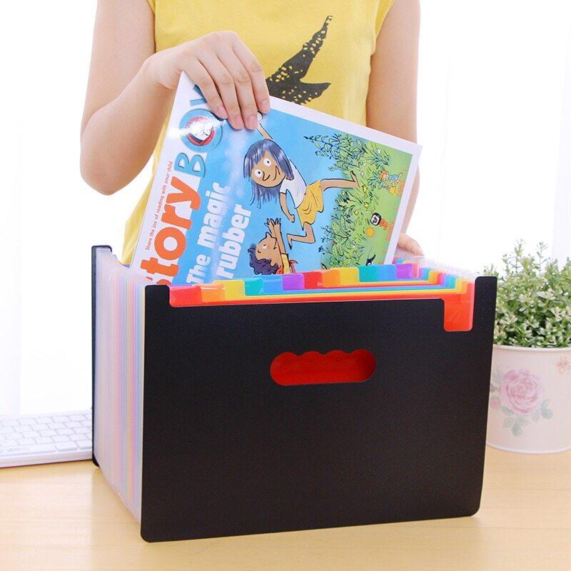 กระเป๋าขยายไฟล์โฟลเดอร์/A4 ไฟล์ขยายได้ Organizer/หีบแบบพกพาแฟ้มซอง/ความจุสูงหลายสี/พลาสติกธุรกิจแฟ้ม Organizer