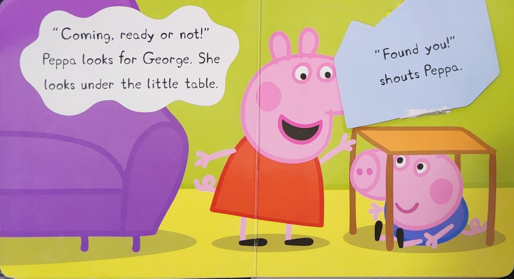 Board Book Peppa pig hide and seek**มีตำหนิค่ะ