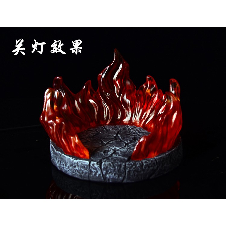 GK Resin Diorama Fire Wall light up งานเรซิ่น ฐานฉากกำแพงไฟ (มีไฟ)
