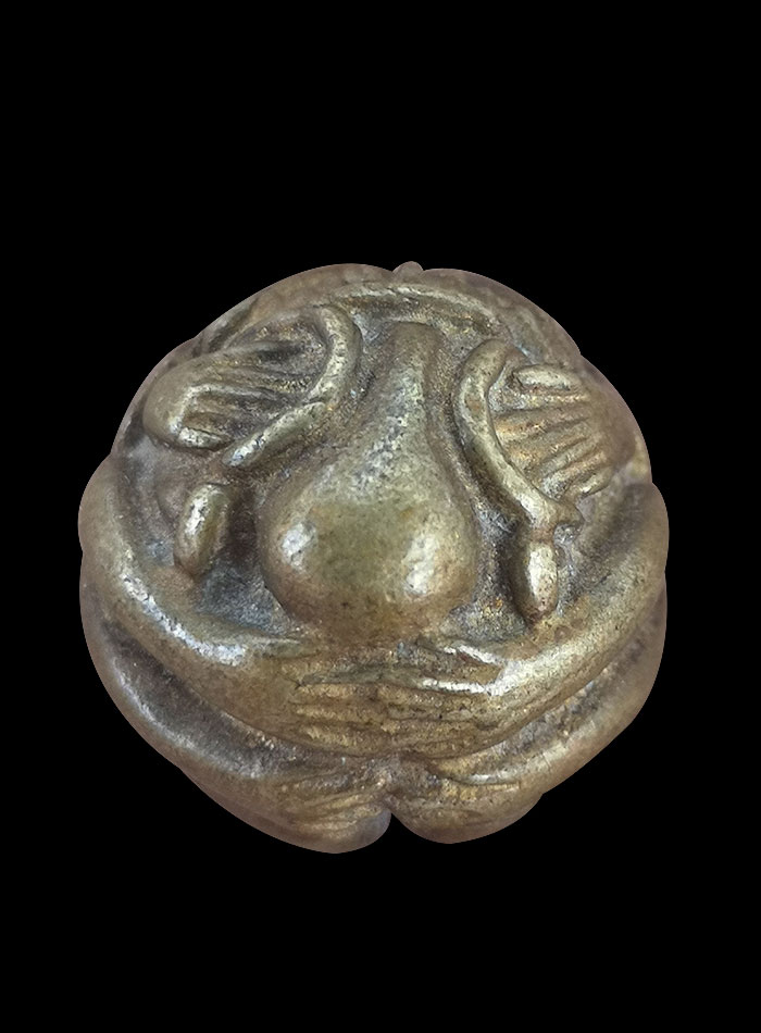 ลูกอมราหูมหาอุตม์ รุ่นแรก ครูบาผัด วัดศรีดอนมูล ปี 2535 เนื้อโลหะผสม