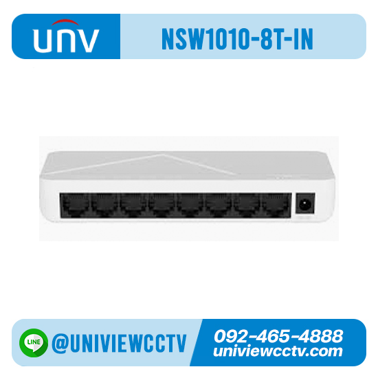 สวิทช์ UNIVIEW รุ่น NSW1010-8T-IN l 8 x 10/100Mbps port (RJ45)