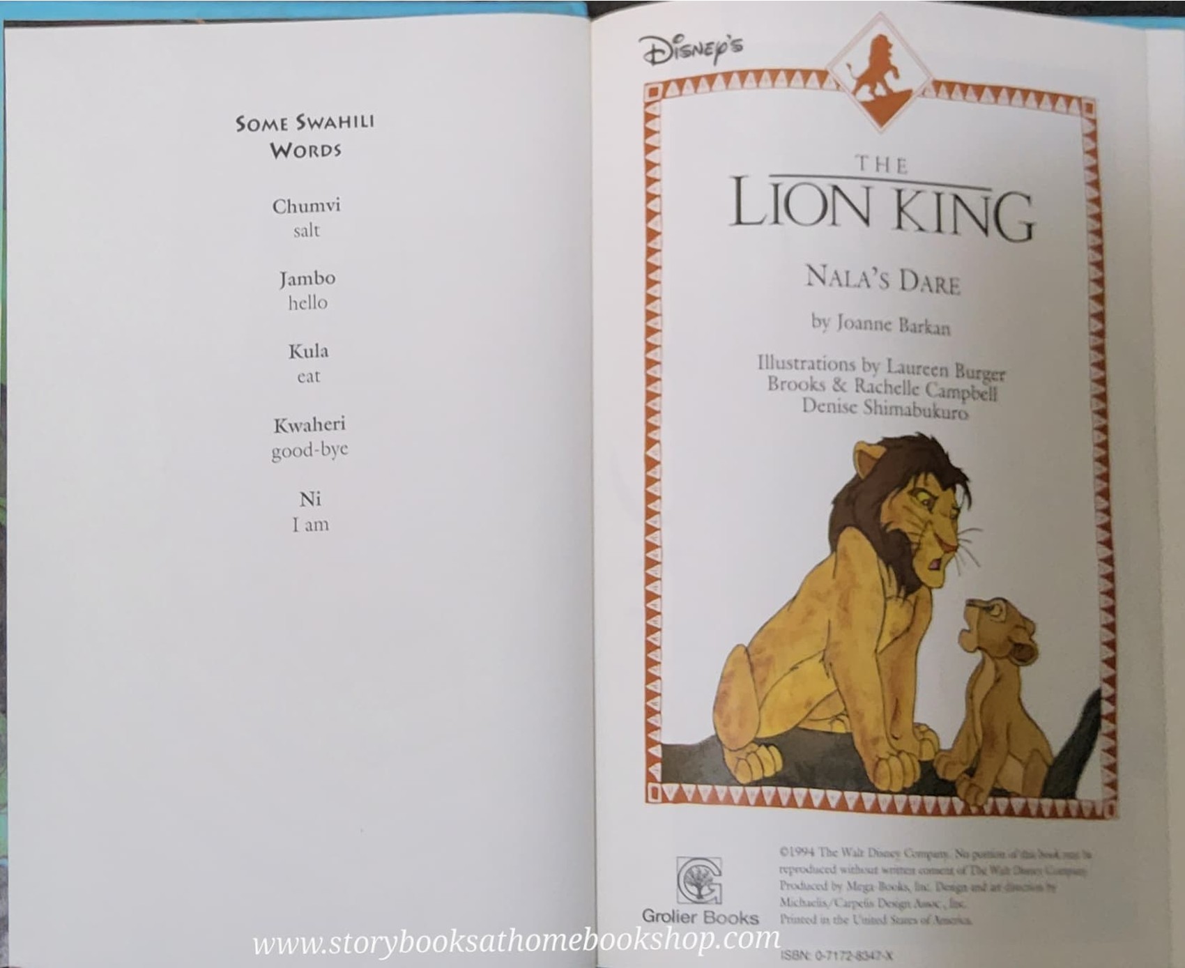 หนังสือนิทานปกแข็ง** 🍅🍅DISNEY'S THE LION KING NARA'S DARE
