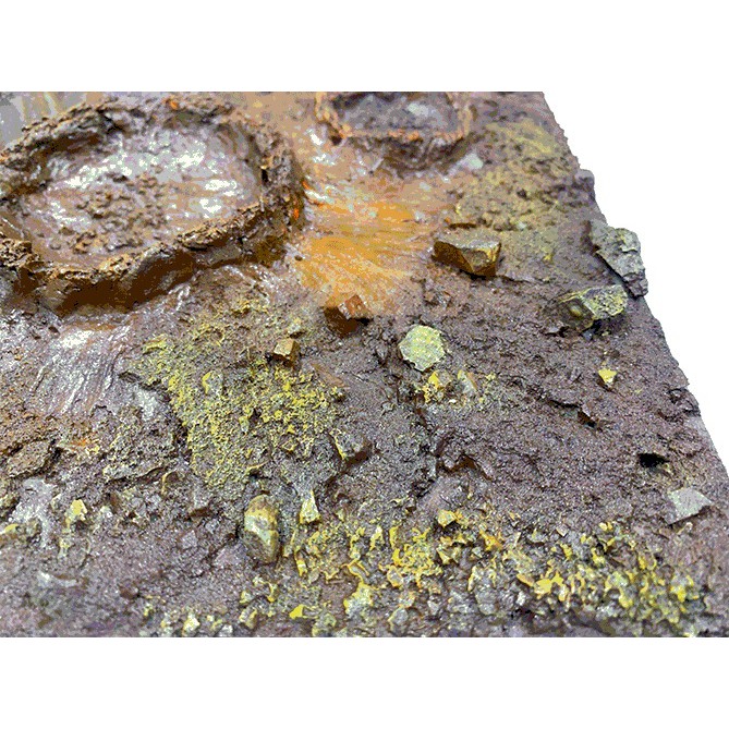 ฉากพื้นผิวดวงดาว ไดโอราม่า งานเรซิ่น GK Resin Diorama Planet Ground