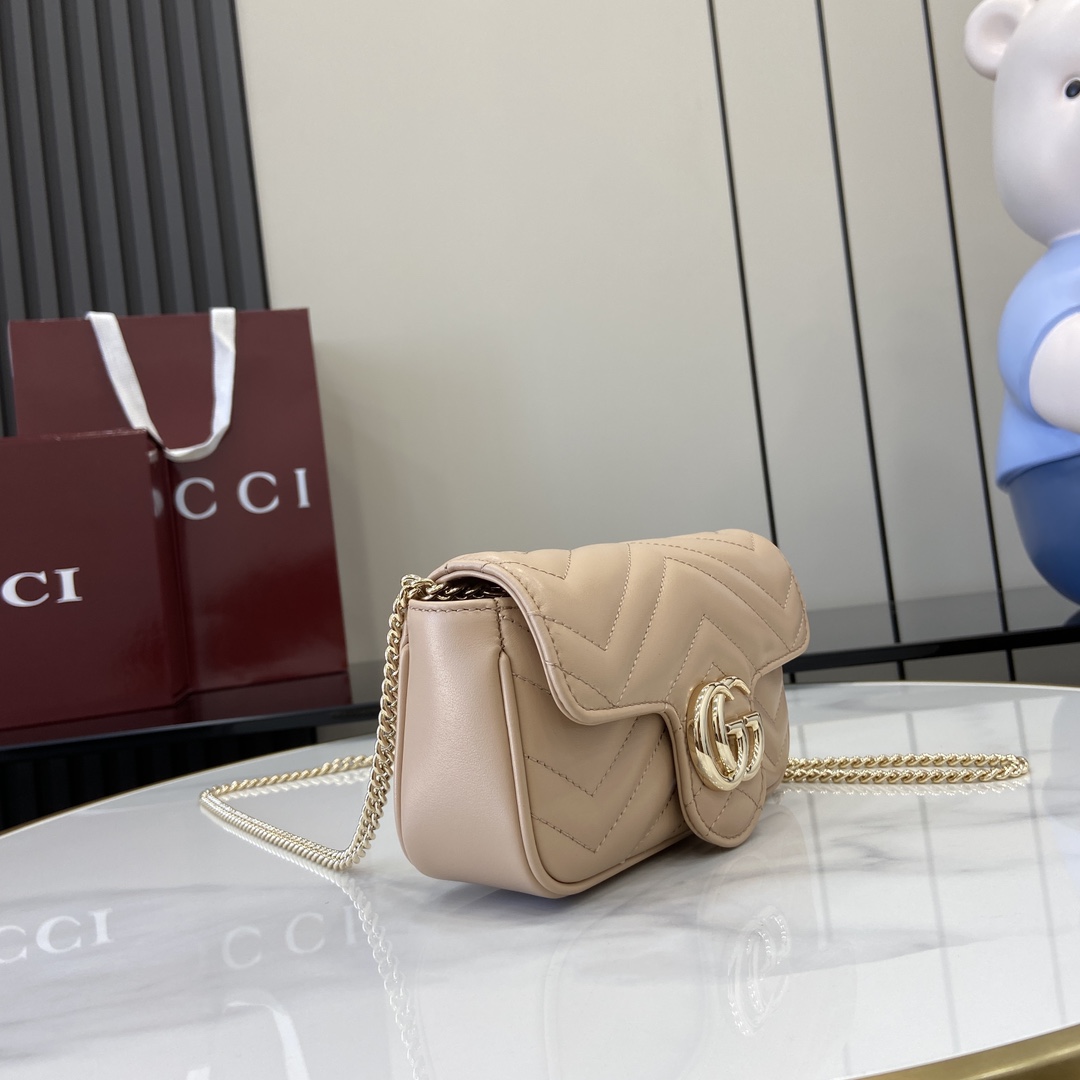 [Pre-order] กระเป๋า Gucci Pink Super Mini GG Marmont Matelassé Bag งานเกรด vip งานคุณดีที่สุด