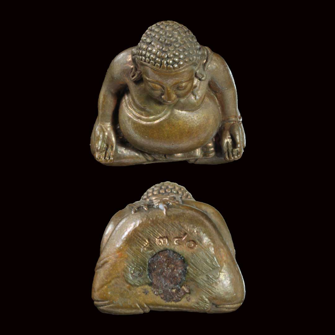 พระสังกัจจายน์รับทรัพย์ หลวงพ่อสาคร วัดหนองกรับ ปี54 เนื้อทองแดงอุดผง