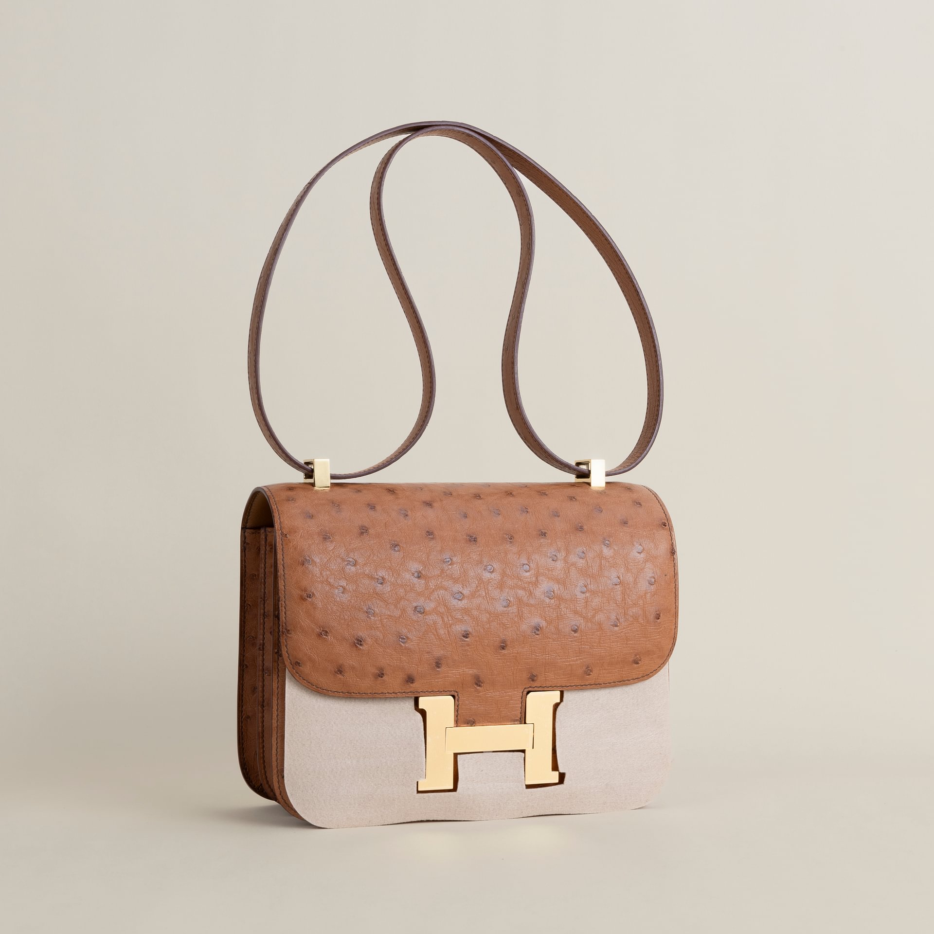 [Pre-order] Hermes Constance 24CM Ostrich Cognac GHW Full handmade 100% คุณภาพ VIP เกรดดีที่สุด