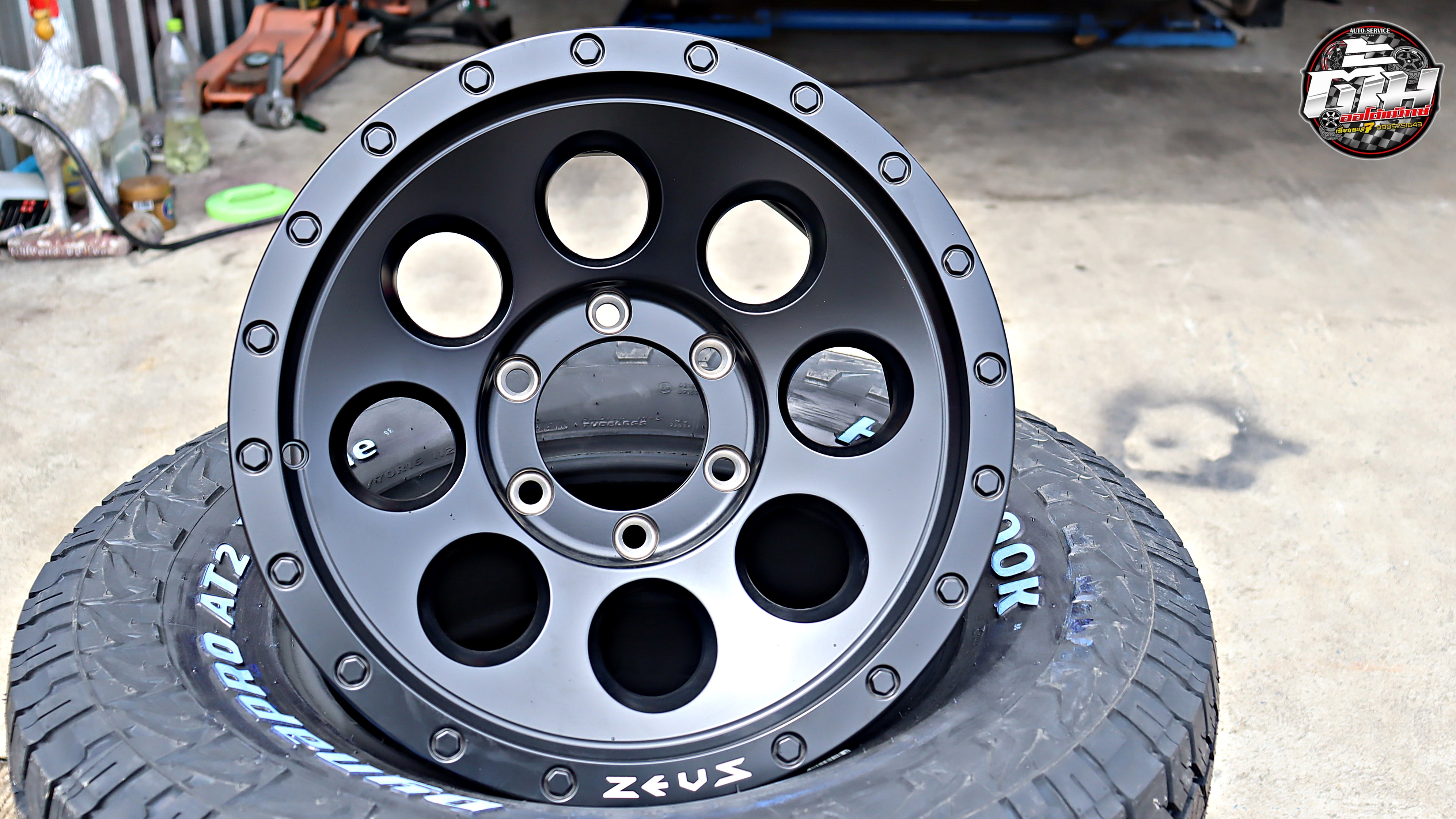 MITSUBISHI PAJERO SPORT เปลี่ยนล้อยาง ล้อ ZEUS-25 ขอบ16นิ้ว ยาง HANKOOK Dynapro AT2 Xtreme 265/70R16 112T