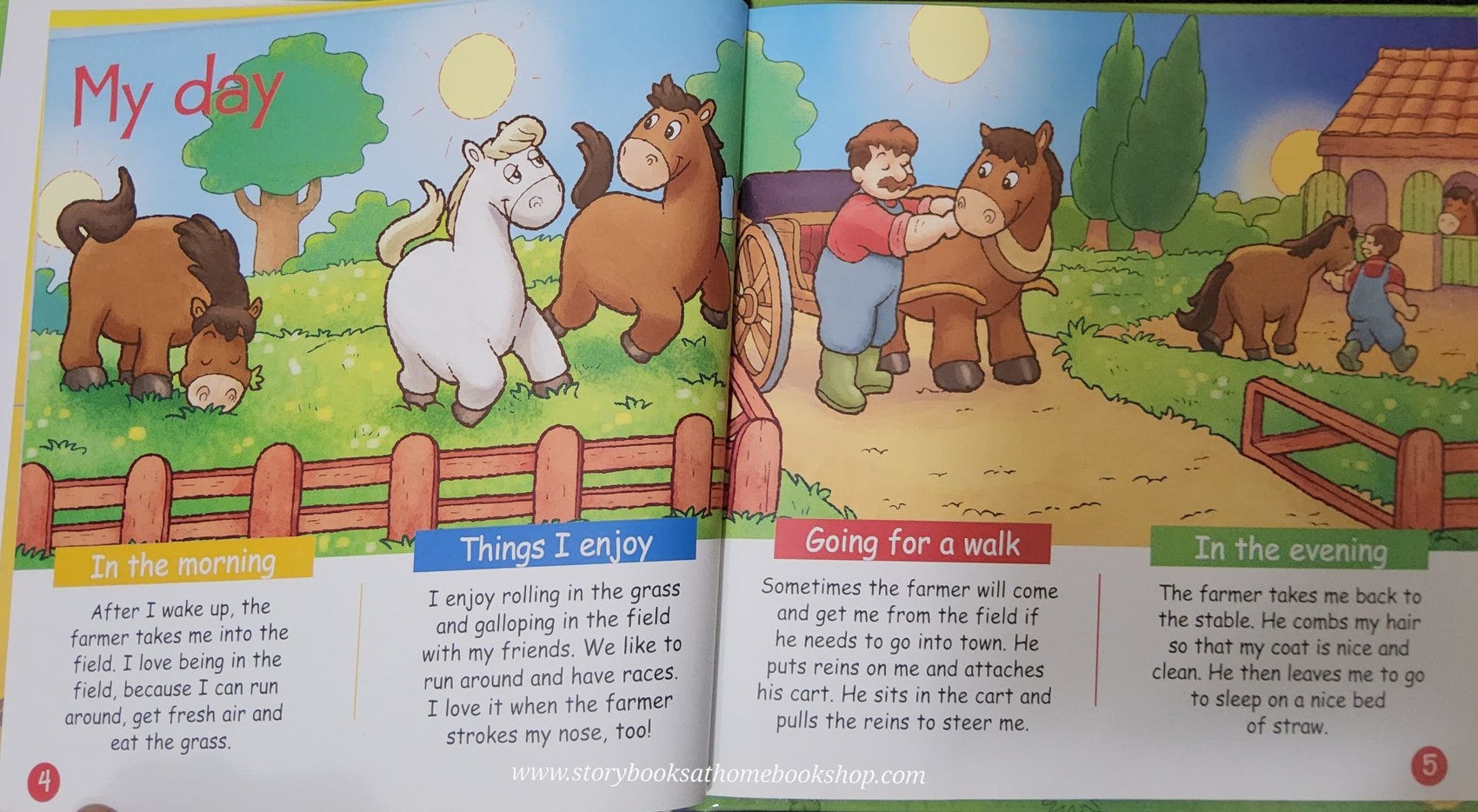 หนังสือนิทานปกแข็ง** 🍅🍓MY ANIMAL FARM: ANIMALS IN THE FIELD:HORSES