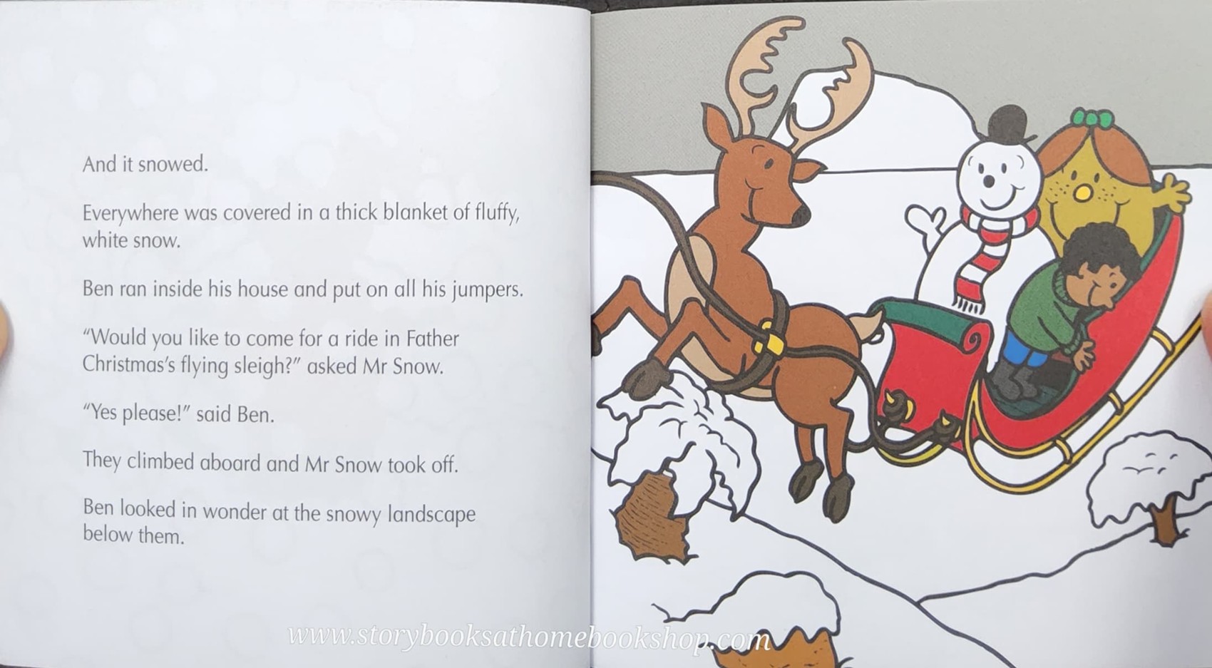 หนังสือ Bestseller Small book** **หนังสือนิทานปกอ่อน** 👉LITTLE MISS&MR.MEN👍 🍅🍅MR.MEN A WHITE CHRISTMAS by Roger Hargreaues