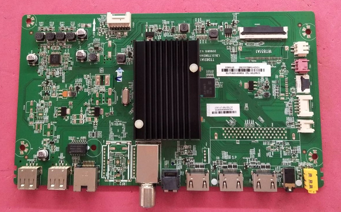 เมนบอร์ดทีวีอะโคเนติค(ACONATIC) มือสองพร้อมใช้งาน รุ่น55RS543AN พาร์ทบอร์ด TTD851A1 พาร์ทสติ๊กเกอร์บอร์ด 02-MART2851-TA22 ทีบาร์ ST5461D13-2