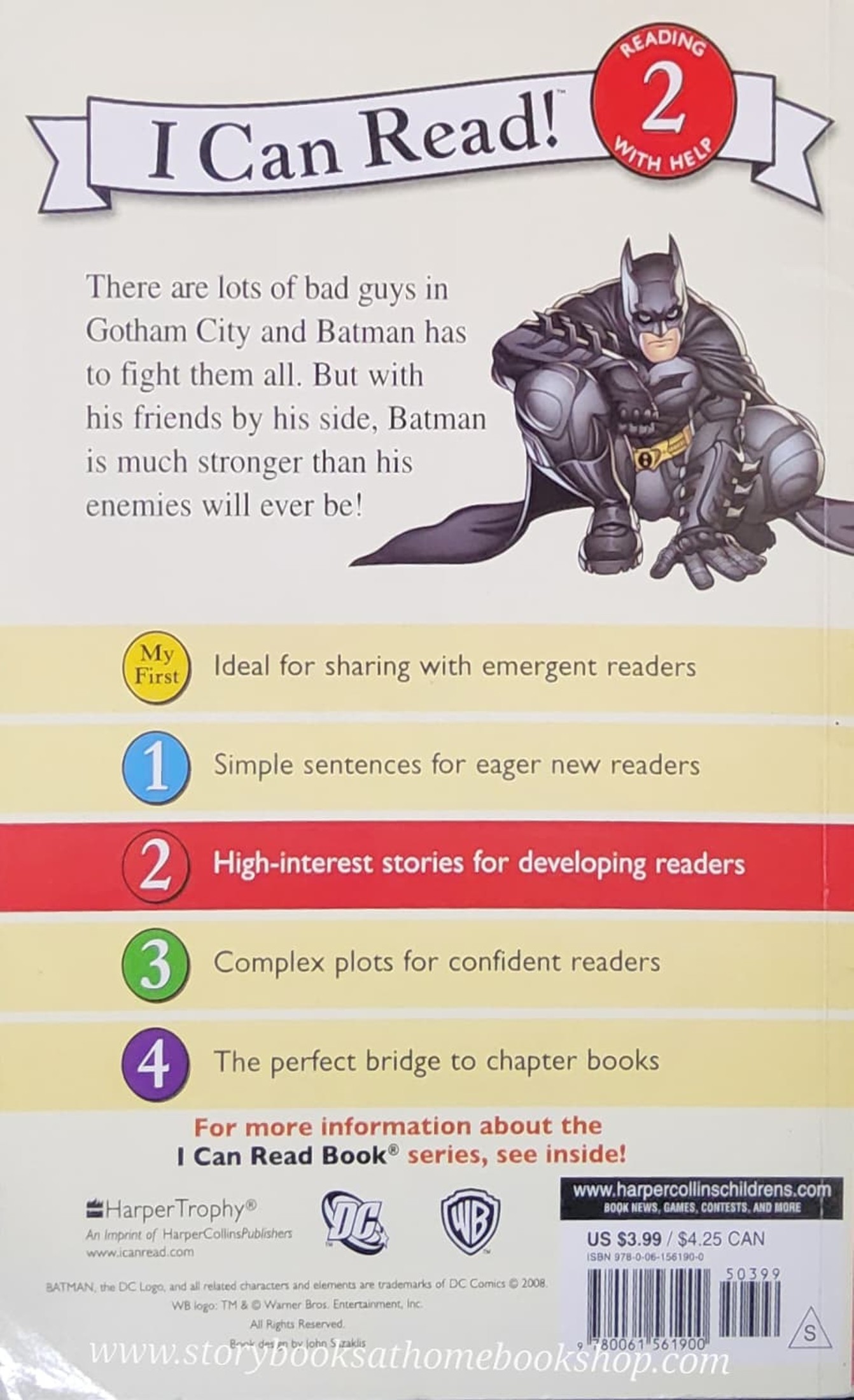 หนังสือนิทานปกอ่อน** 🍓🍓I CAN READ READING 2:BATMAN'S FRIENDS AND FOES