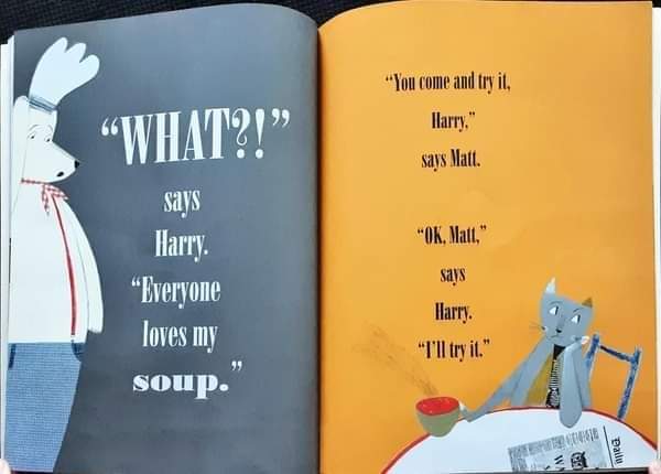 หนังสือนิทานปกอ่อน ** 🍅🍓 HAPPY HARRY'S Cafe' BY MICHAEL ROSEN