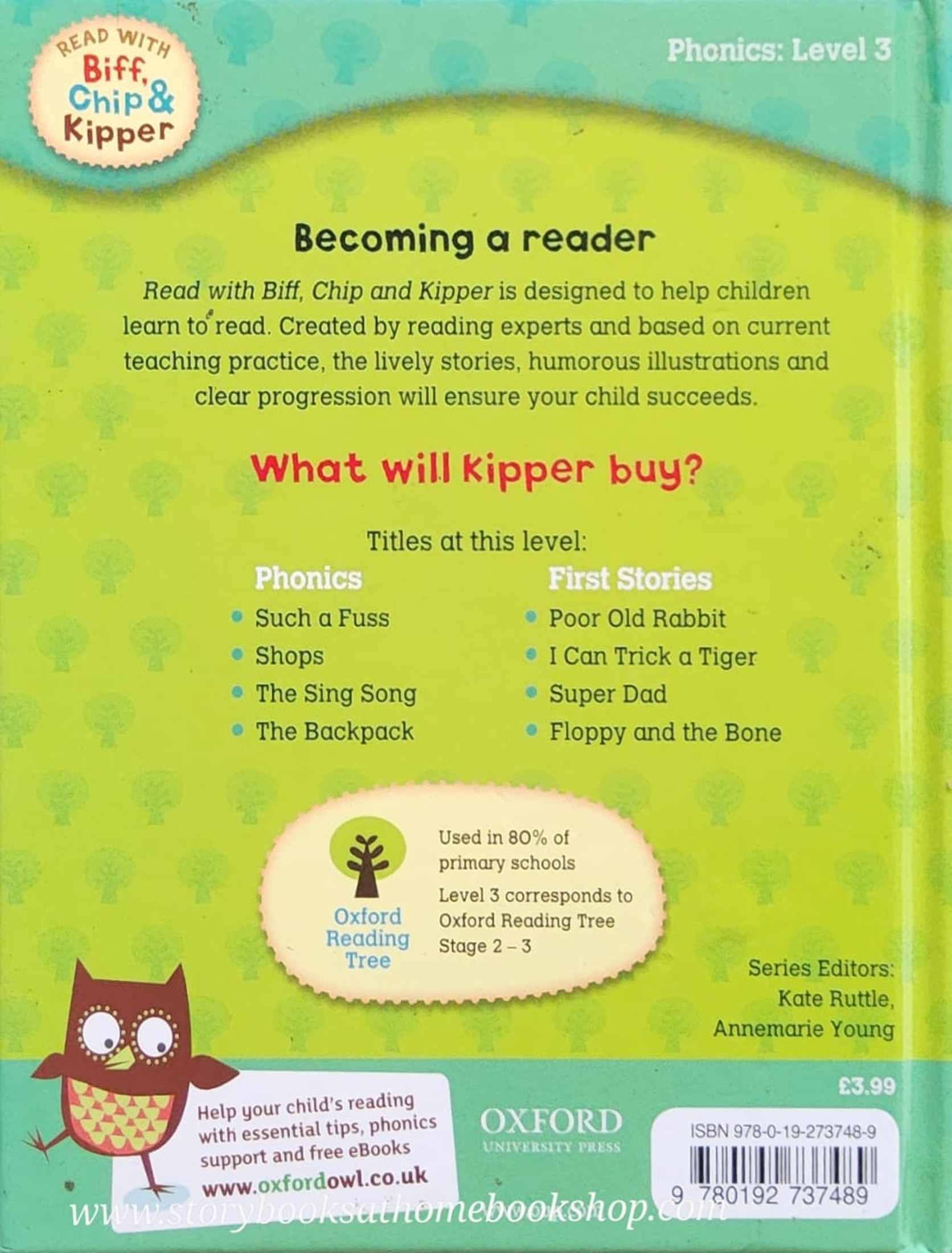 หนังสือนิทานปกแข็ง** 🍅🍅READ WITH BIFF,CHIP&KIPPER:SHOPS PHONICS LEVEL3