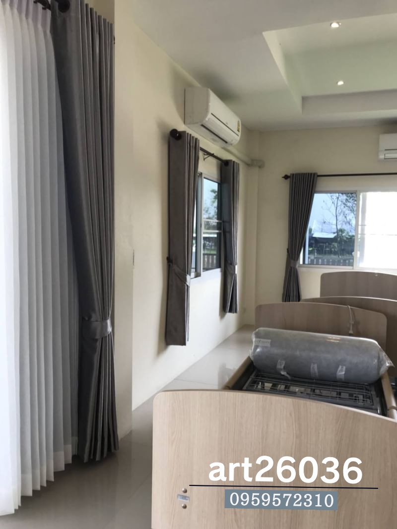 ติดตั้งผ้าม่าน โทนสีเรียบเทา ยอดนิยม