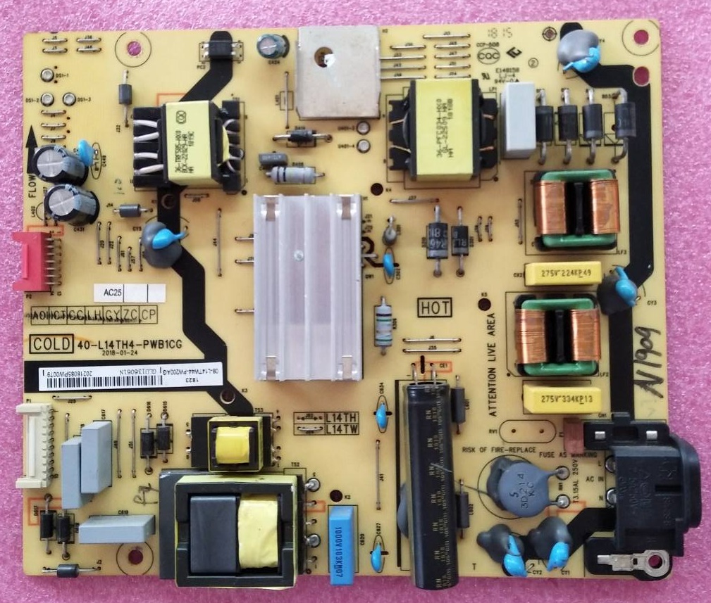 เพาเวอร์ซัพพลายทีวีทีซีแอล(Power Supply TV TCL) มือสองพร้อมใช้งาน รุ่น LED55P62US LED50P62US LED55P6US พาร์ท40-L14TH4-PWB1CG