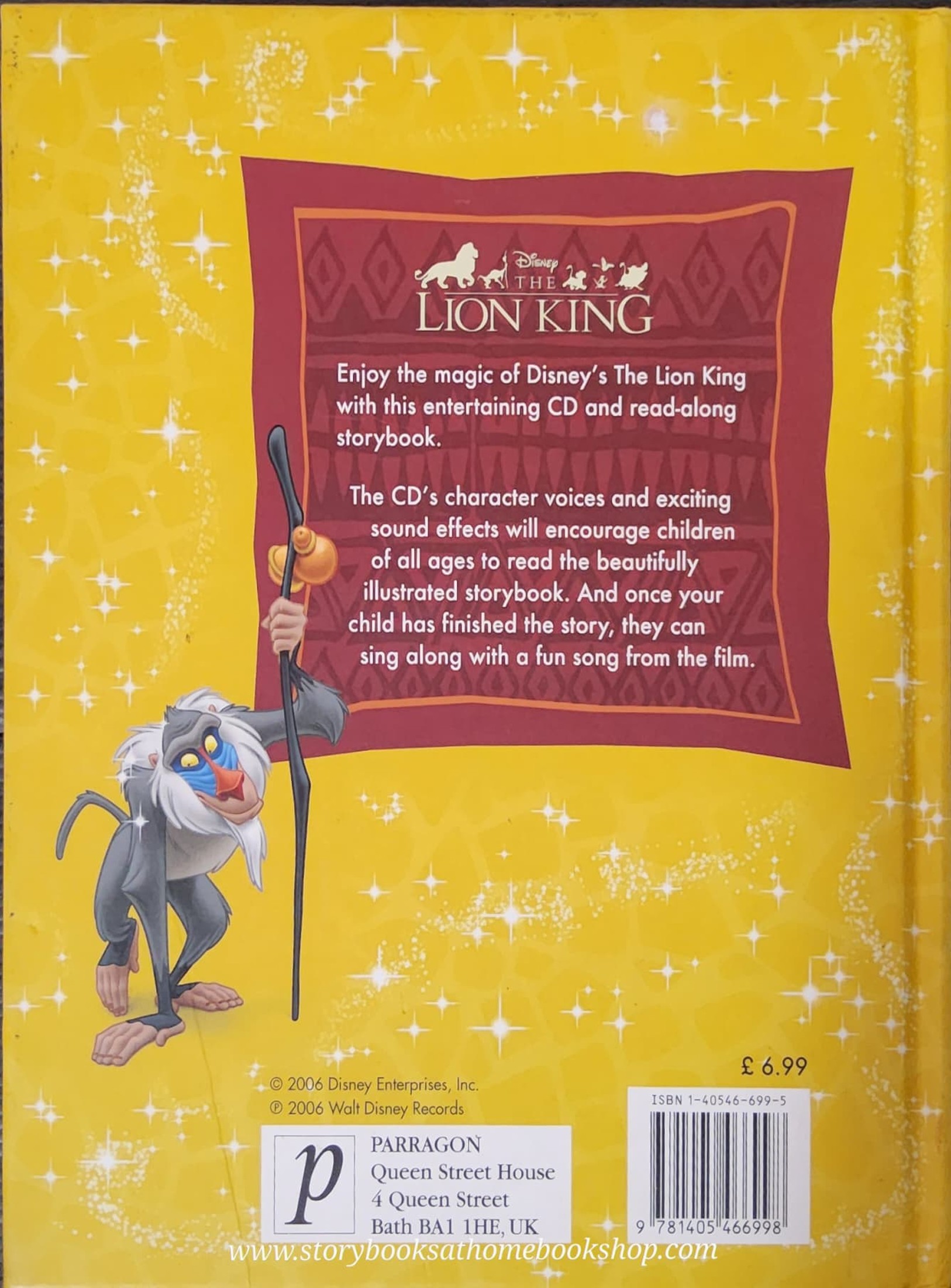 หนังสือนิทานปกแข็ง ** 🍅🍓DISNEY THE LION KING with CD