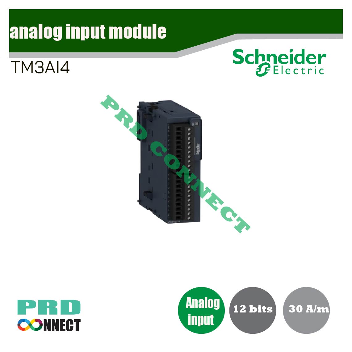 TM3AI4 analog input module, Schneider Electric