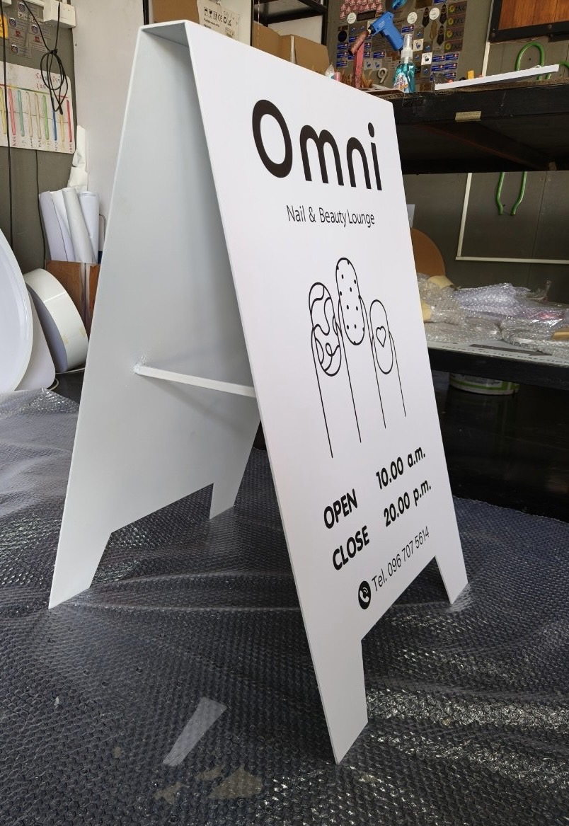 ป้ายซิงค์ตั้งพื้น ป้ายตั้งหน้าร้าน ขนาด 80 x 50 cm