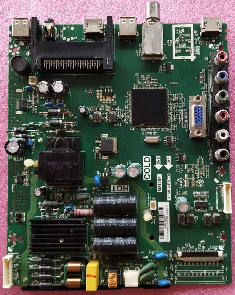 เมนบอร์ดทีวี ทีซีแอล TCL ของแท้ถอดจากเครื่อง รุ่นLED43D2930 พาร์ทบอร์ด TP.S512.PB775
