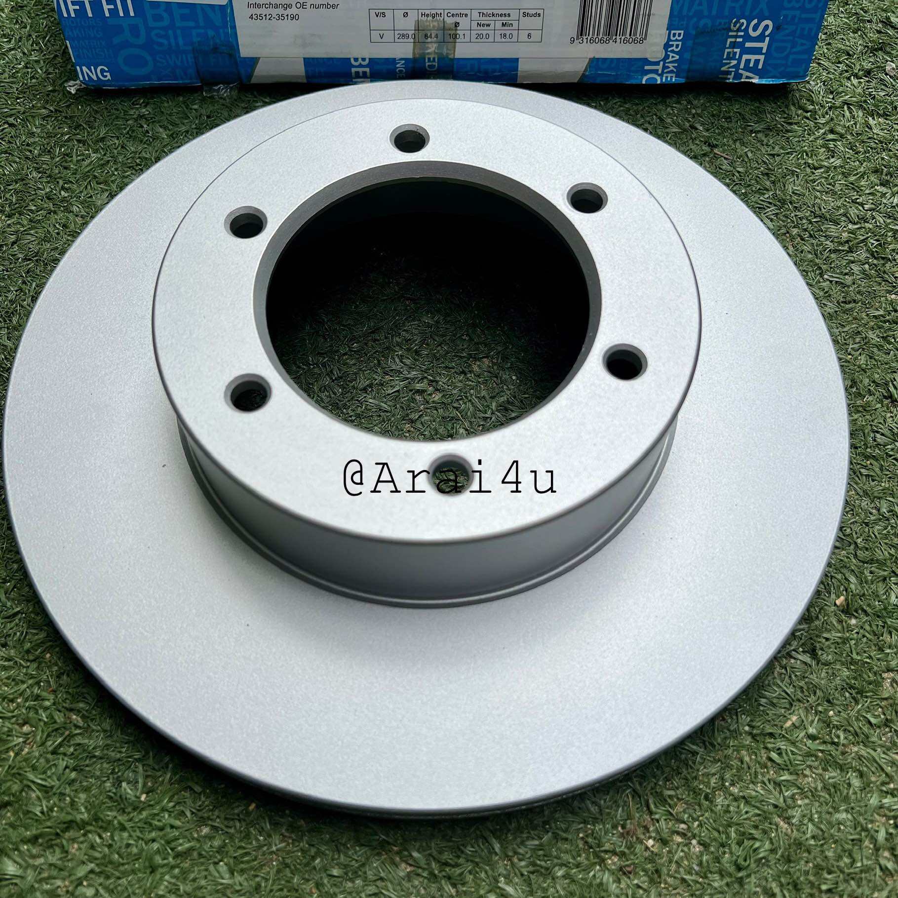 BENDIX จานดิสเบรคหน้า TOYOTA TIGER 4X4,SPORT RIDER 87-04 (BR780)