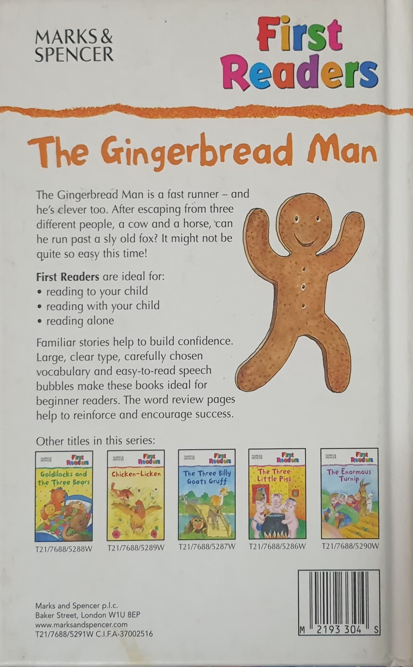 หนังสือนิทานปกแข็ง** 🍅🍓First Readers THE GINGERBREAD MAN