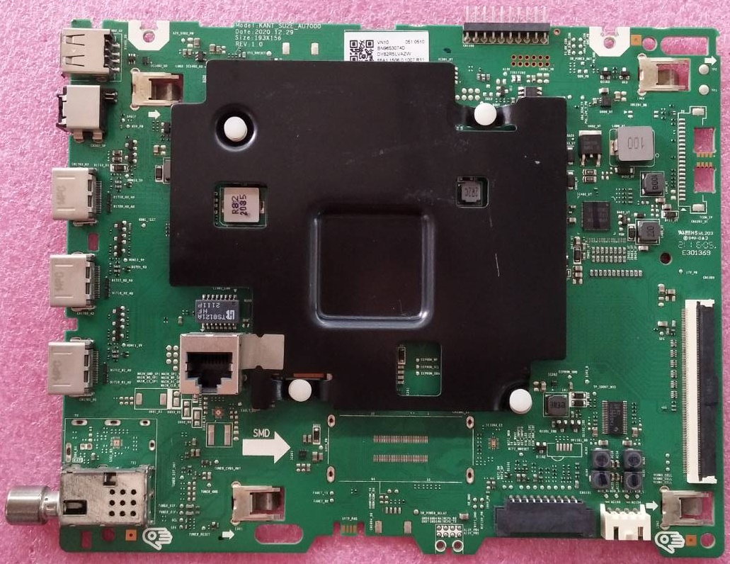 เมนบอร์ดทีวีซัมซุง Samsungอะไหล่แท้/มือสองพร้อมใช้งาน พาร์ท BN96-53074D ใช้กับรุ่นUA55AU7000KXXT ใช้กับเวอร์ชั่นFB02 เท่านั้น (ต้องเทียบความเหมือนของบอร์ดก่อนสั่ง)